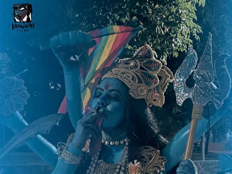 Movie poster showing Goddess Kali smoking cigarette sparks outrage