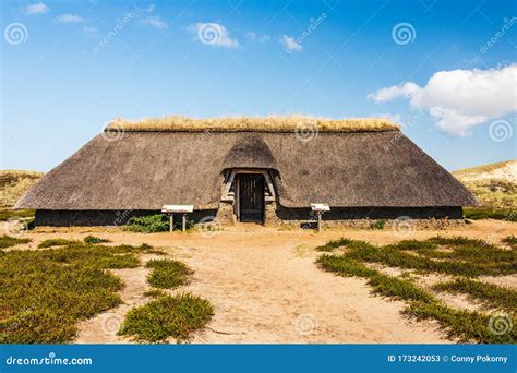 Reconstructed Iron Age House in the Dunes of the North Frisian Island ...