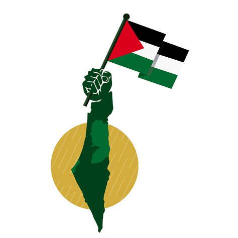 Palestine flag in hand 24750513 PNG