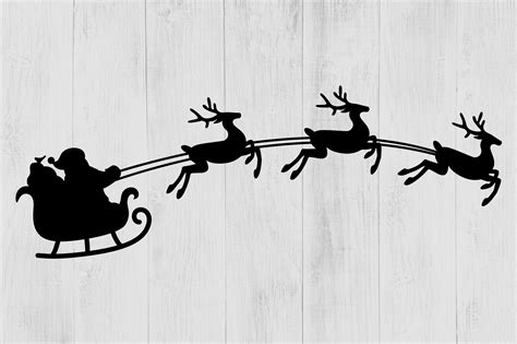 Santa's Sleigh SVG, Christmas SVG, Santa Claus SVG, Reindeer Clipart ...