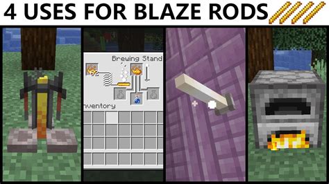 4 Uses For BLAZE RODS In MINECRAFT - YouTube