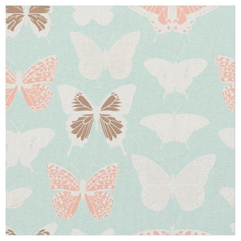 Delicate Butterflies Pattern Fabric | Butterfly pattern, Fabric ...