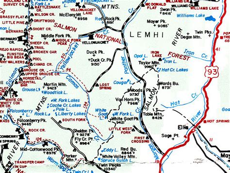 The States of Idaho : Map of Lemhi County, Idaho