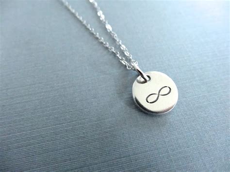 Infinity Necklace Small Infinity Symbol Charm by TesoroJewelry