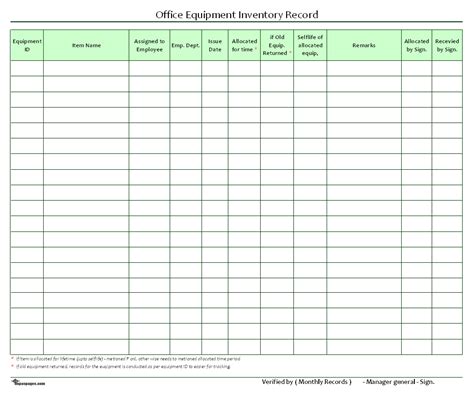 Office Supply Inventory Spreadsheet ~ Excel Templates