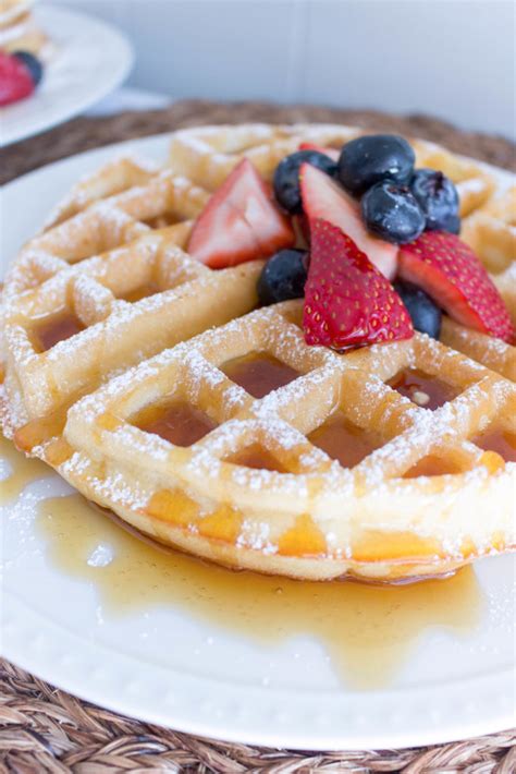 Restaurant-Style Belgian Waffles | A Slice of Sweet