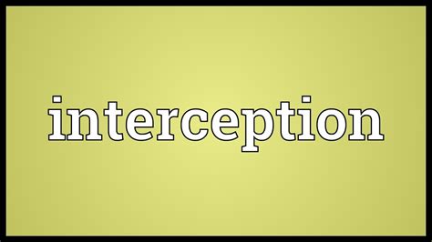 Interception Meaning - YouTube