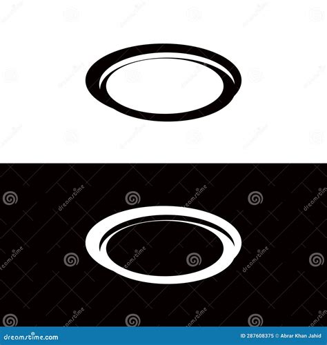 Black and White Circle Vector Logo Template Stock Illustration ...