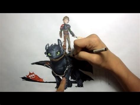 Toothless Drawing Of Hiccup