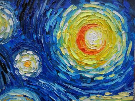 Oil painting with motives of Vincent van Gogh Starry night - buy or ...