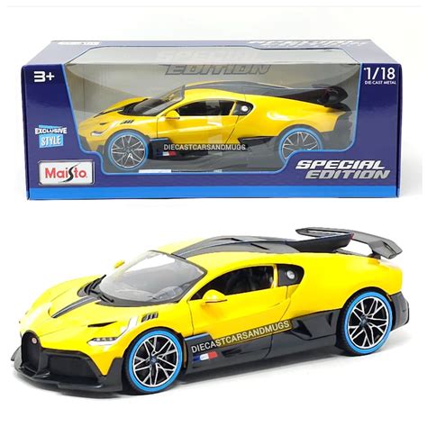 Maisto 1:18 Yellow Bugatti Divo Diecast Car Model Yellow - Etsy