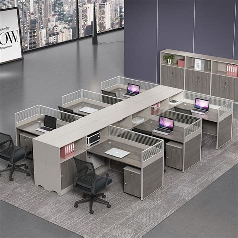 Modern Office Cubicle Staff 6 Seat Workstation Desk Office Table Open ...