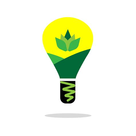 Natural light bulb icon logo 13044361 Vector Art at Vecteezy