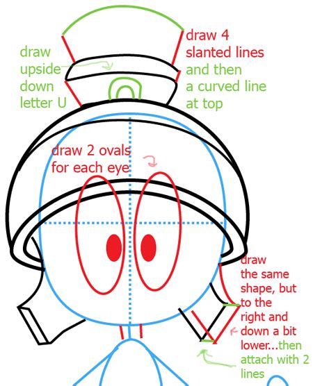 How to Draw Marvin the Martian from Looney Tunes with Easy Steps ...