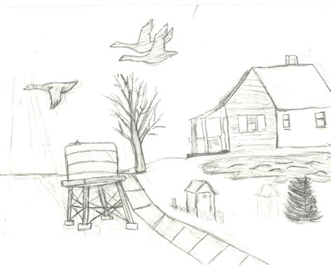 Old Ranch House (sketch) by Japanesesis on DeviantArt