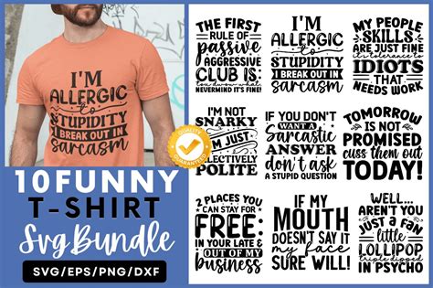 Funny Tshirt Svg Bundle | Graphic Objects ~ Creative Market