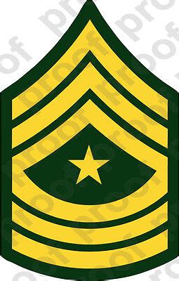 STICKER RANK US ARMY E9 SERGEANT MAJOR | eBay