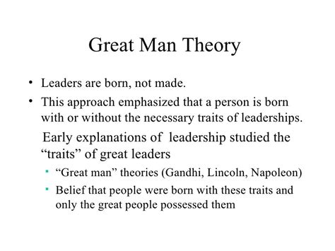 Great Man Theory of Leadership - JusticeatTravis