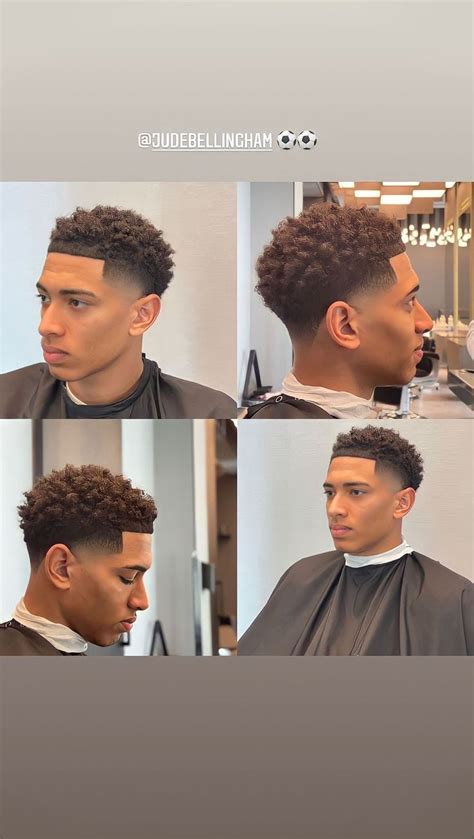 Jude Bellingham | Taper fade haircut, Taper fade curly hair, Fade haircut