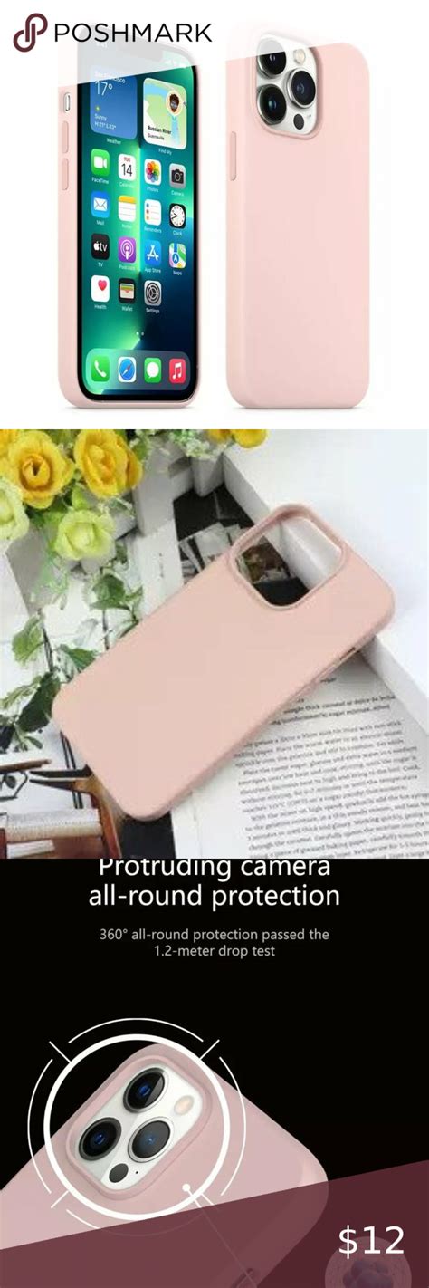 iPhone 13 pro max silicone case - brand new – light pink color Light ...