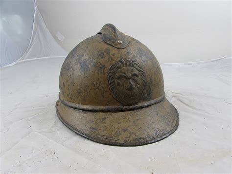 WW1 M1915 Belgian Adrian Helmet - Antiqurio Antiques