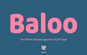 Baloo Font Free Download - Font Sonic