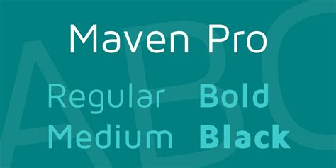 Maven Pro Font Family · 1001 Fonts