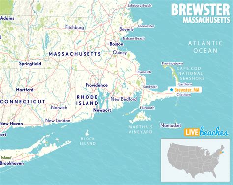 Map of Brewster, Massachusetts - Live Beaches