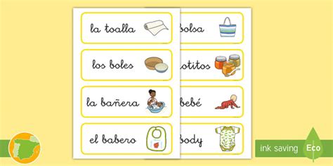 Tarjetas de vocabulario: Las cosas del bebé (teacher made)