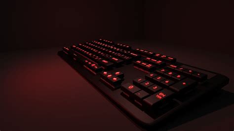 Mechanical Keyboard RED LED free VR / AR / low-poly 3D model | CGTrader