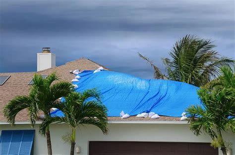 If properly installed, do blue tarps offer temporary roof protection ...