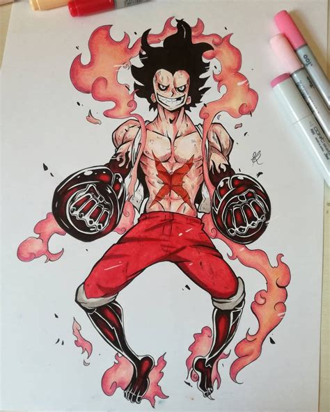 Hello guys!🤗 I finished the drawing of Luffy of One piece🔥🔥🖌 Hope you ...