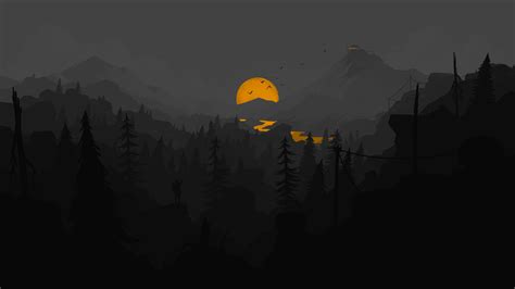 Firewatch 4K Wallpaper Night