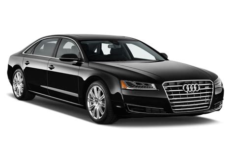 Exterior View of Black Audi A8 – Urbana Transportation