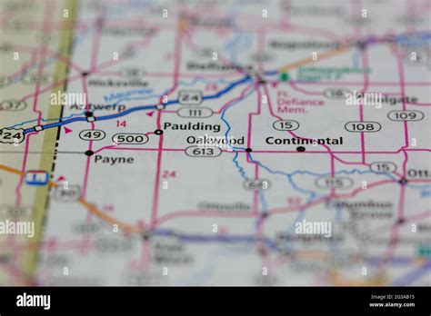 Oakwood Ohio USA shown on a Geography map or Road map Stock Photo - Alamy