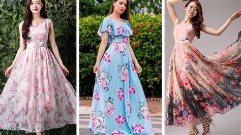 Top 40 printed long frock designs for a glam casual look - YouTube