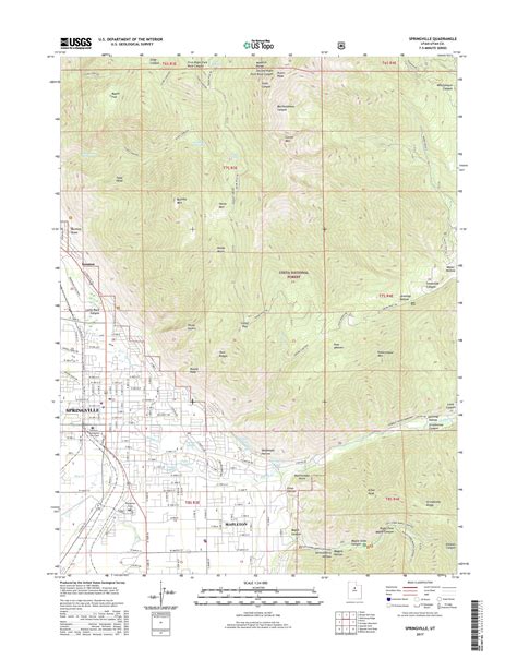 MyTopo Springville, Utah USGS Quad Topo Map