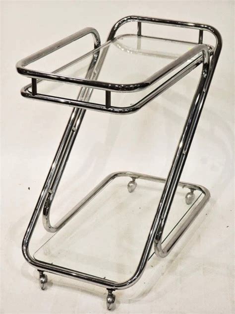 Mid 20th Century American Chrome Bar Cart — Gurari Collections