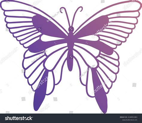 Monarch Butterfly Silhouette Vector Illustration Stock Vector (Royalty ...