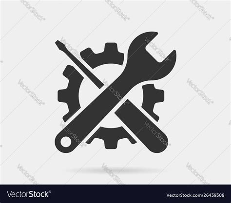 Tools wrench icon spanner logo design element key Vector Image