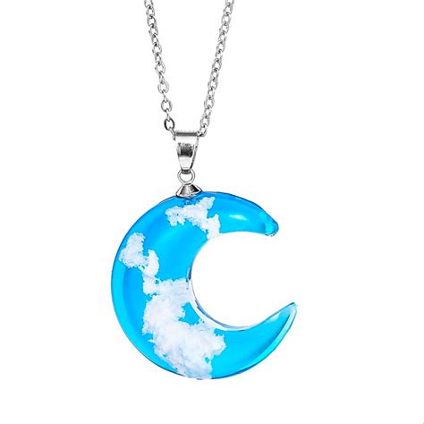 Celestial Jewelry Personalized Necklace Moon Pendant White - Etsy