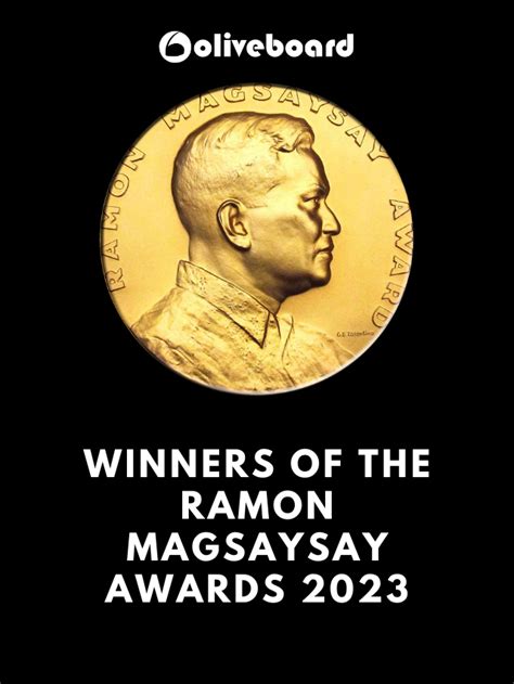 65th Ramon Magsaysay Award Winners 2023 - Oliveboard