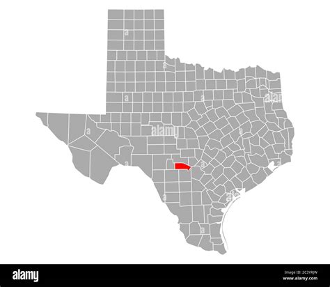 Map of Bandera in Texas Stock Photo - Alamy