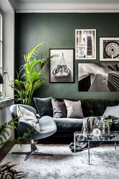 58 Living Rooms Ideas With Combinations Of Grey Green | Living room ...