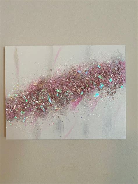 Pink Glitter Decor, Z Gallerie Inspired, White and Pink Glitter Art ...