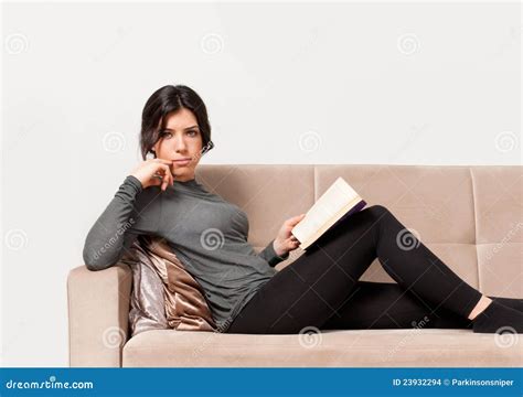 Resting on Couch stock photo. Image of empty, green, copyspace - 23932294