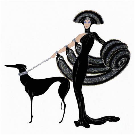 Vintage Art Deco Era Haute Couture Fashion Illustration Painting by ...