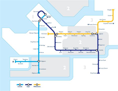 Skytrain Zone Map