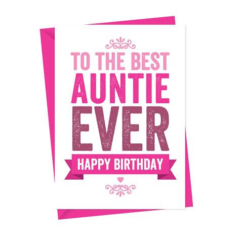 Aunt/Aunty/Auntie birthday card | birthday card | Bold Card | Unique Card