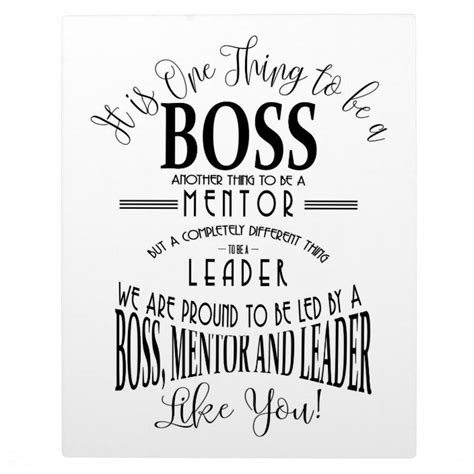 Boss THANK YOU BOSS "awesome boss Plaque | Zazzle.com | Boss day quotes ...